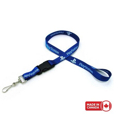 5/8" Digitally Sublimated Lanyard w/ Detachable Buckle